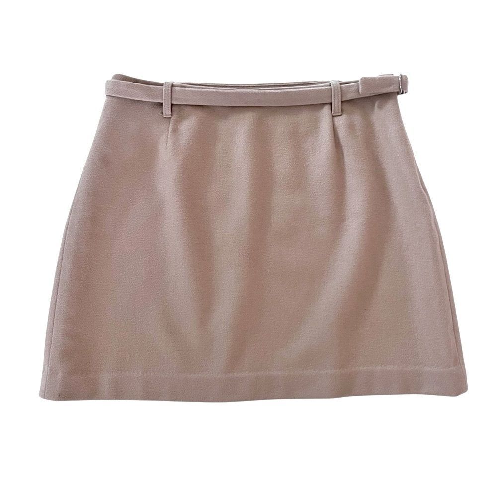 The Limited Camel Color Wool Mini Skirt